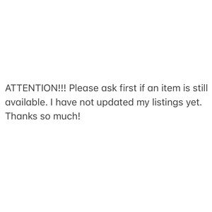 Please ask if item is available before purchasing